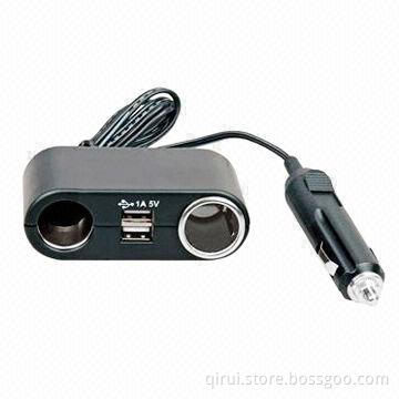 Cigarette light AC/DC power adapter, car/mobile phone charger
